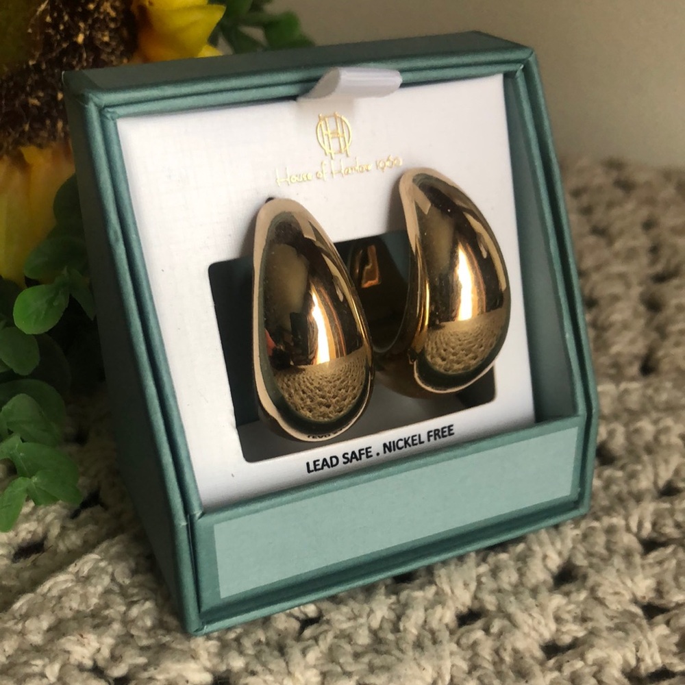 House of Harlow 1960 Gold Teardrop Earrings